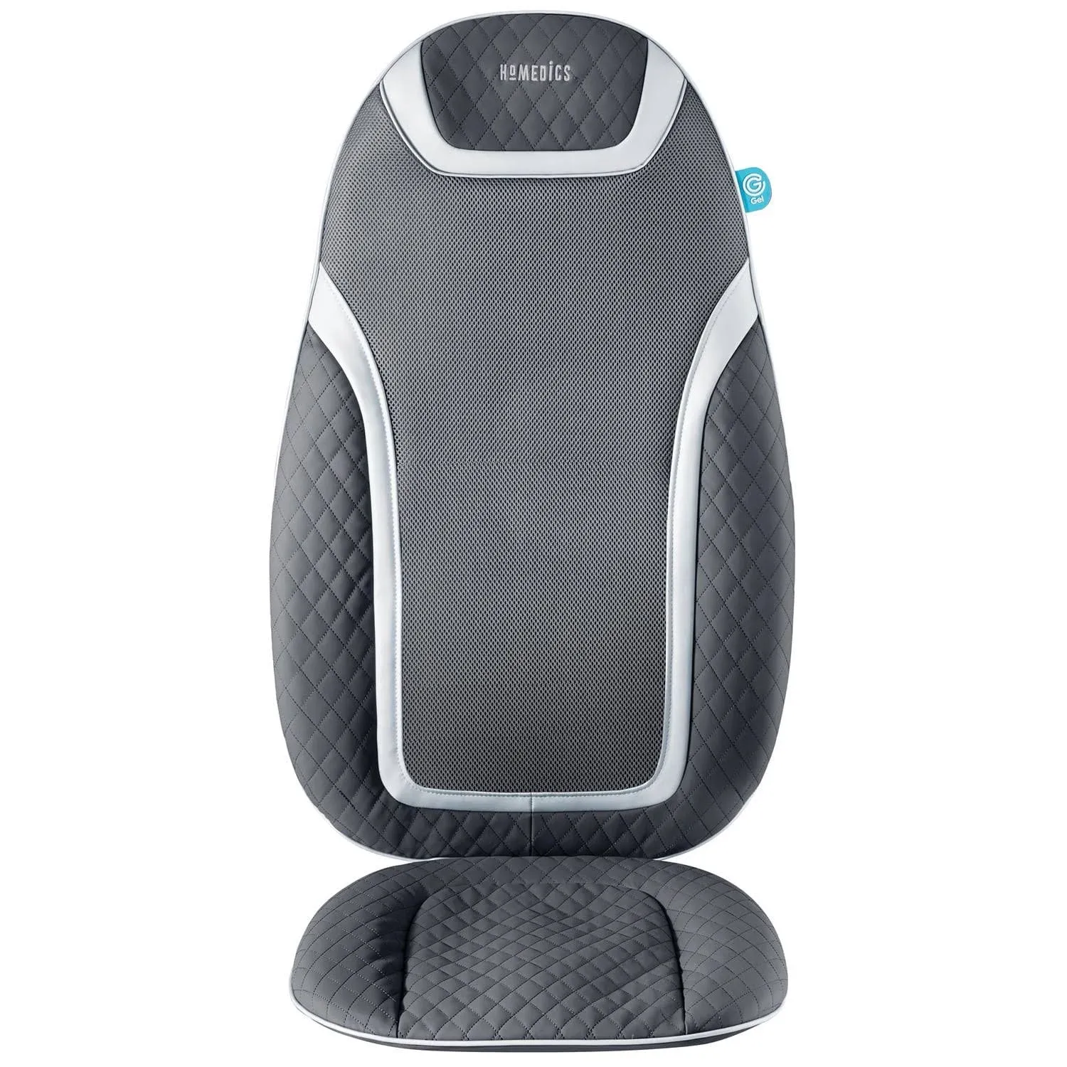 HoMedics Massage Cushion with Heat - Gentle Touch Portable, Adjustable Gel Massager