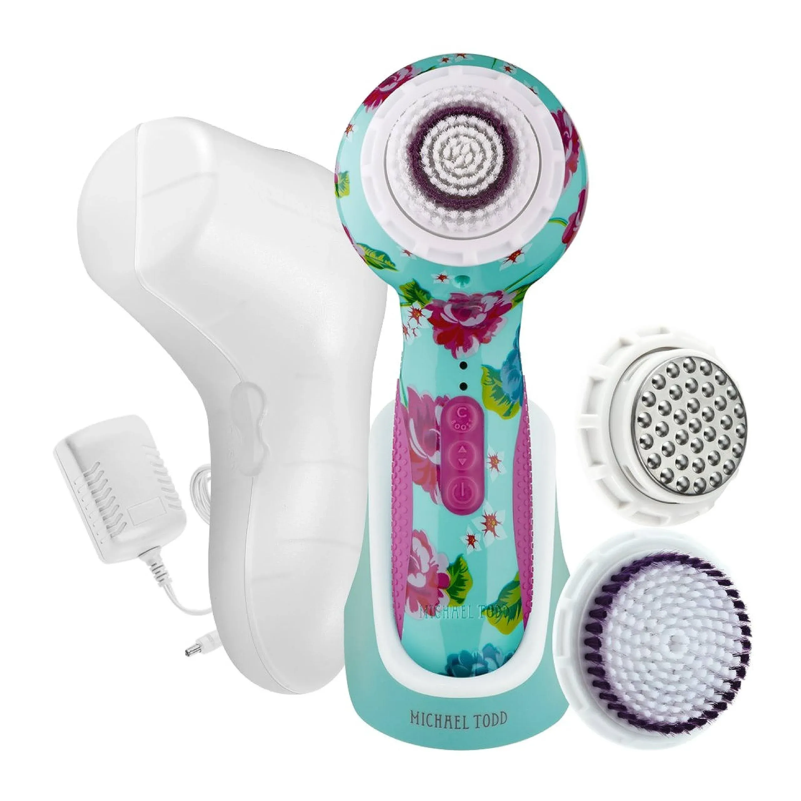 Michael Todd Beauty Soniclear Elite Deluxe Face Body Cleansing Brush System Rose