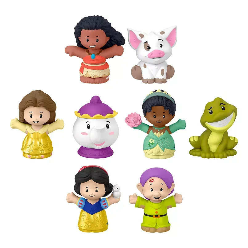 Disney Princess Story Duos 8-Pack Figures by Fisher-Price Little People, Multi