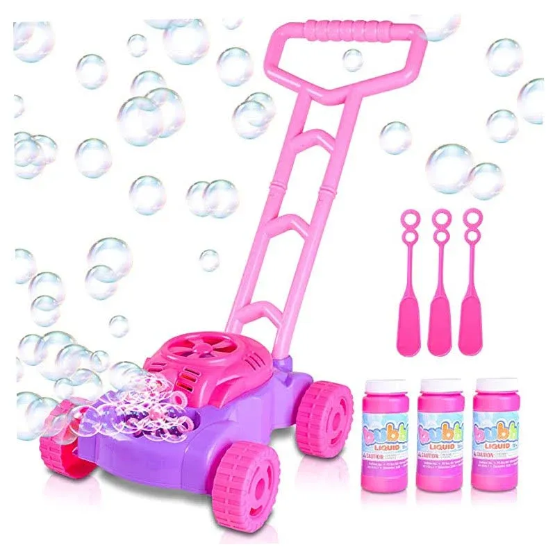 ArtCreativity Pink and Purple Bubble Lawn Mower for Toddlers | Electronic Bubble ...