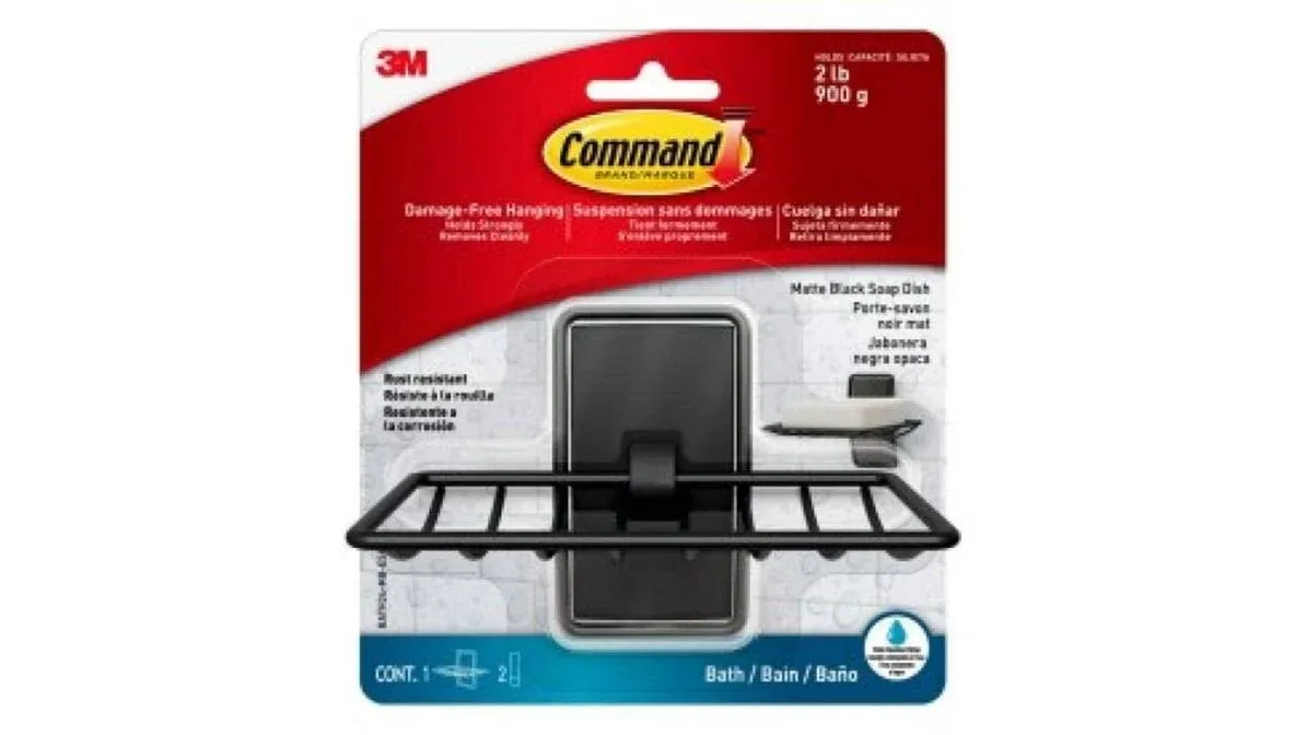 Command Matte Black Soap Dish