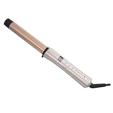 REMINGTON SHINE THERAPY Argan Oil & Keratin Infused ½ - 1 Inch Tapered Curling Wand for Natural Curls with glove, CI95AC10