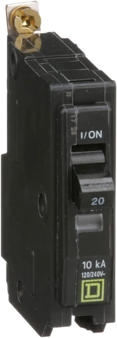 Square D QO 20 Amp Single-Pole Bolt-On Circuit Breaker QOB120CP