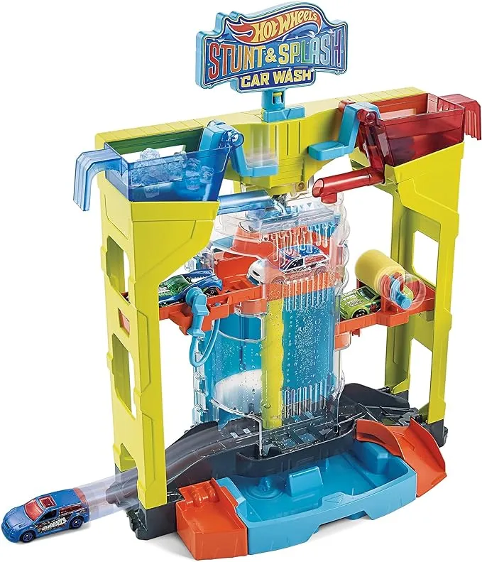 Hot Wheels Mattel Stunt & Splash Autowaschanlage Spielset