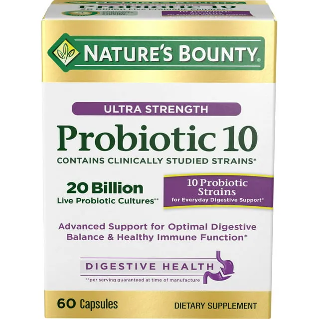 Nature's Bounty Ultra Strength Probiotic 10 Capsules