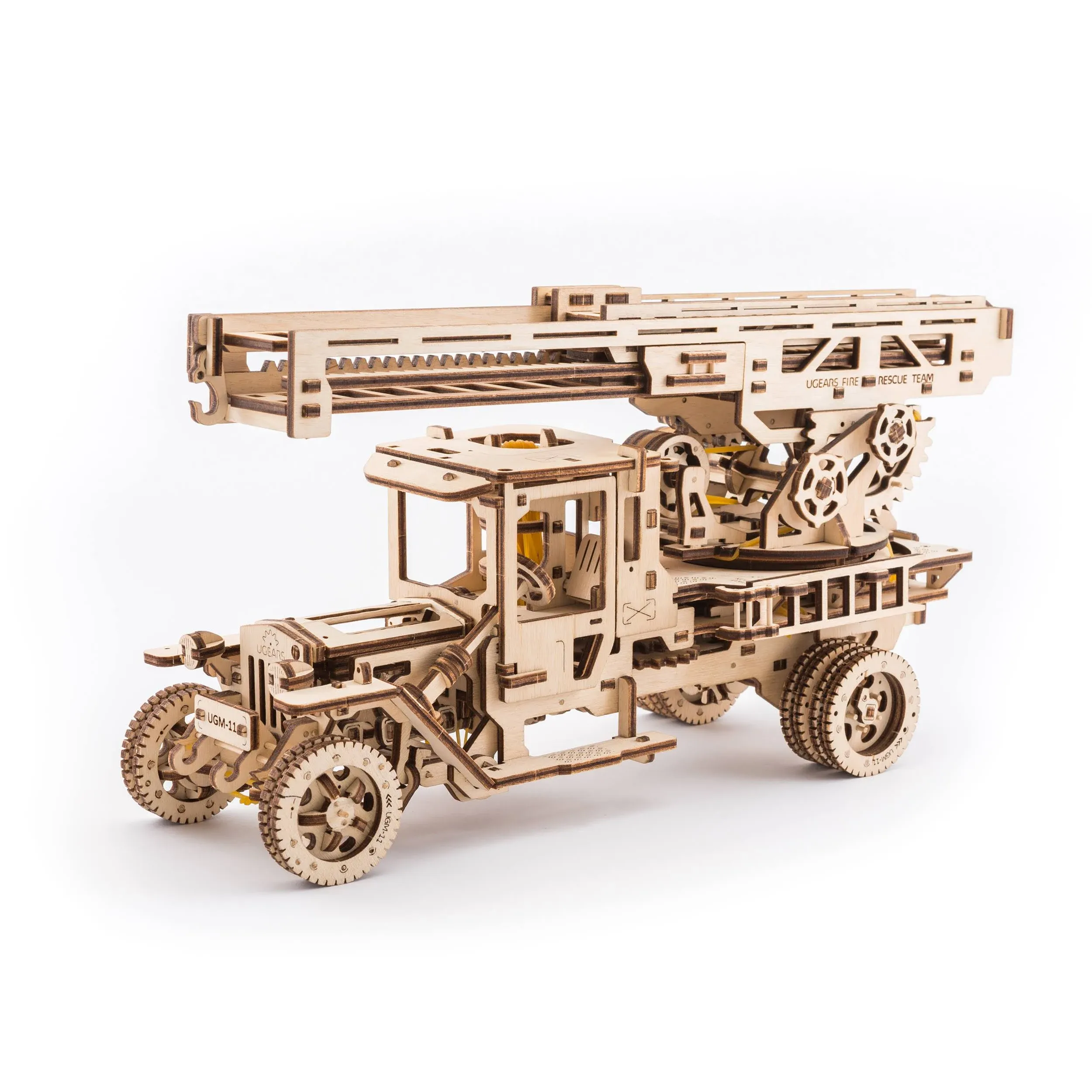 UGEARS - Mechanical Wooden Models - Fire Ladder mechanical model kit