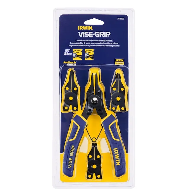 IRWIN VISE-GRIP Convertible Snap Ring Pliers, 6-1/2-Inch (2078900), Multi color