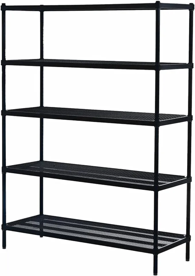 Design Ideas MeshWorks Shelving Units - Black, 5-Tier