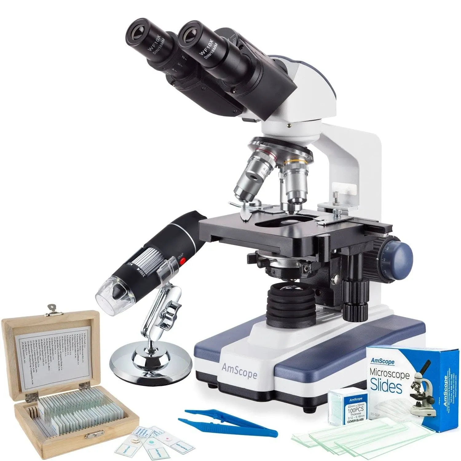 AmScope B120 Series Student & Professional Binocular Compound Microscope