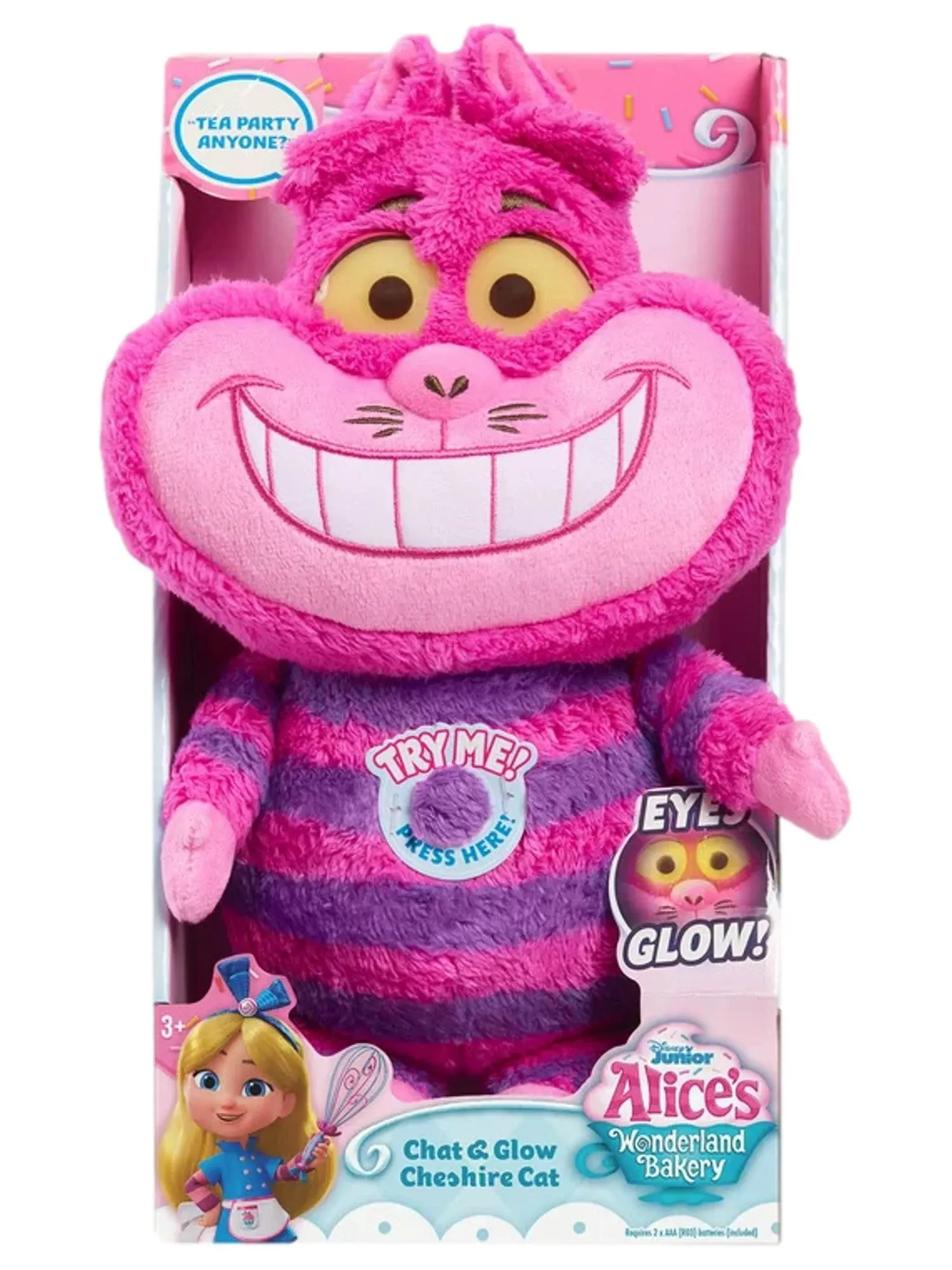 Disney Junior Alice's Wonderland Bakery Cheshire Cat Plush by Just Play