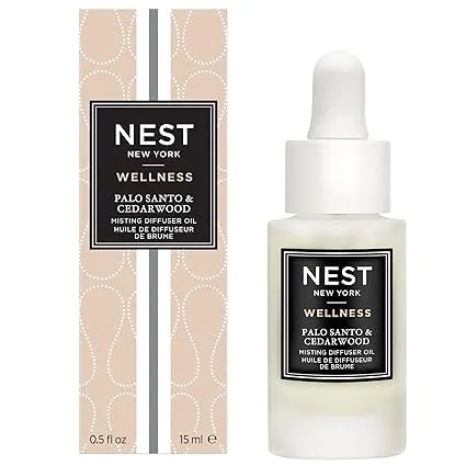 NEST Fragrances Palo Santo & Cedarwood Diffuser Oil Drops, 0.5 Fluid Ounces