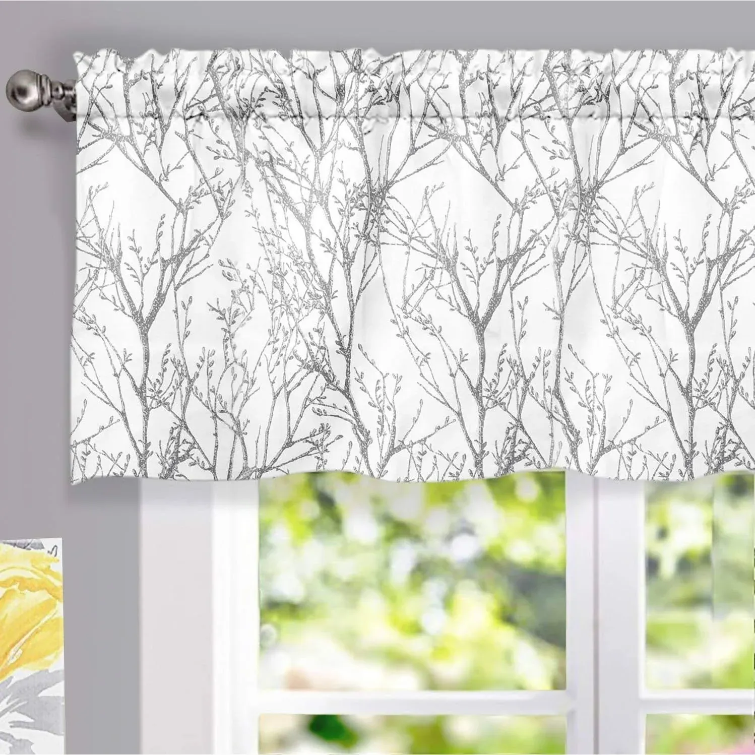 Porch &amp; Den Pagosa Tree Branch Lined Window Valance