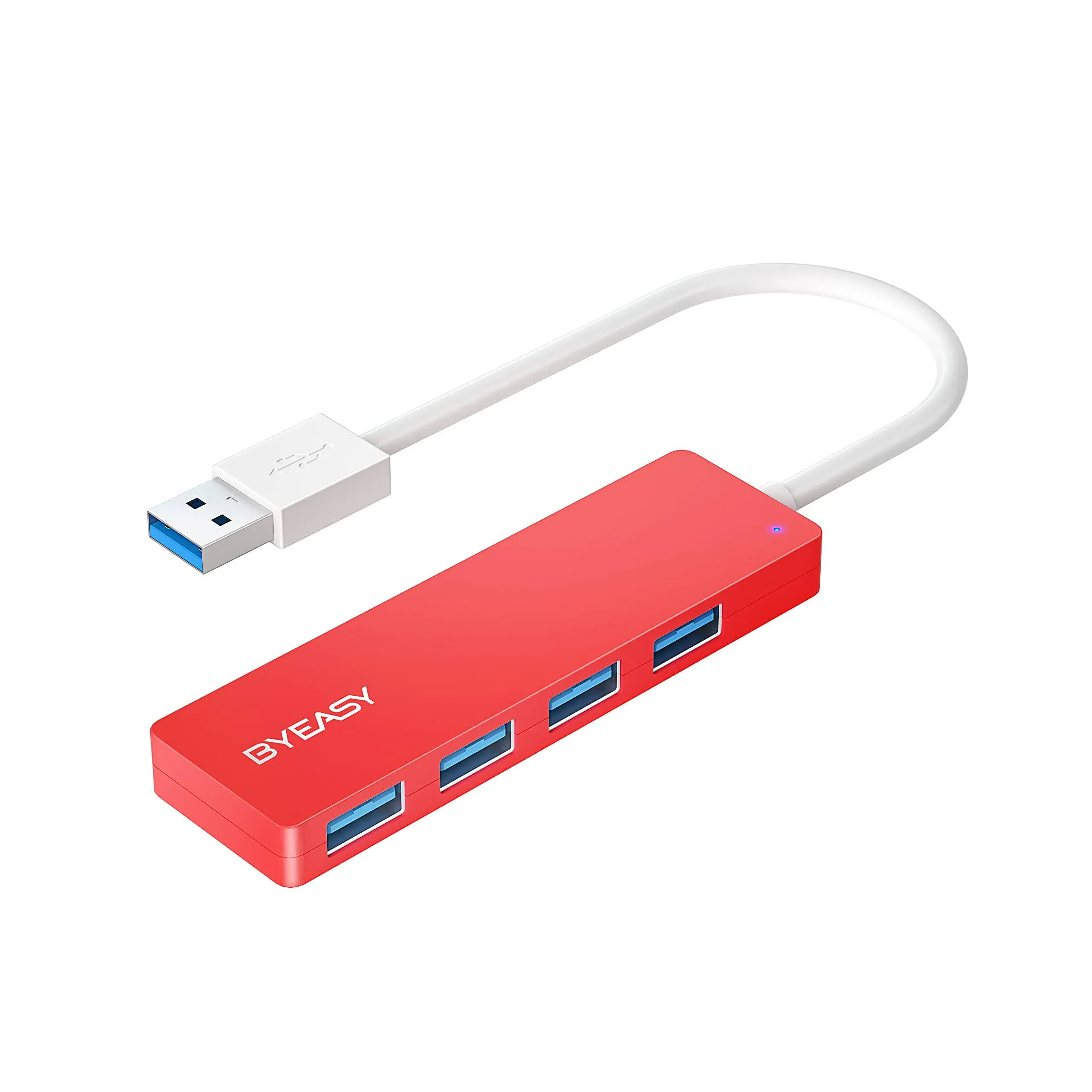 USB Hub, BYEASY 4 Port USB 3.0 Hub, Ultra Slim Portable Data Hub Applicable for ...