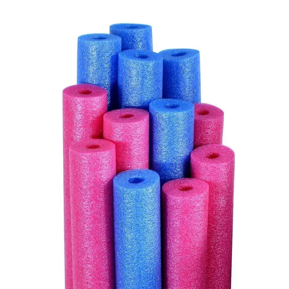 Pool Mate Premium Swimming Pool Noodles - Teal and Orange 12-Pack