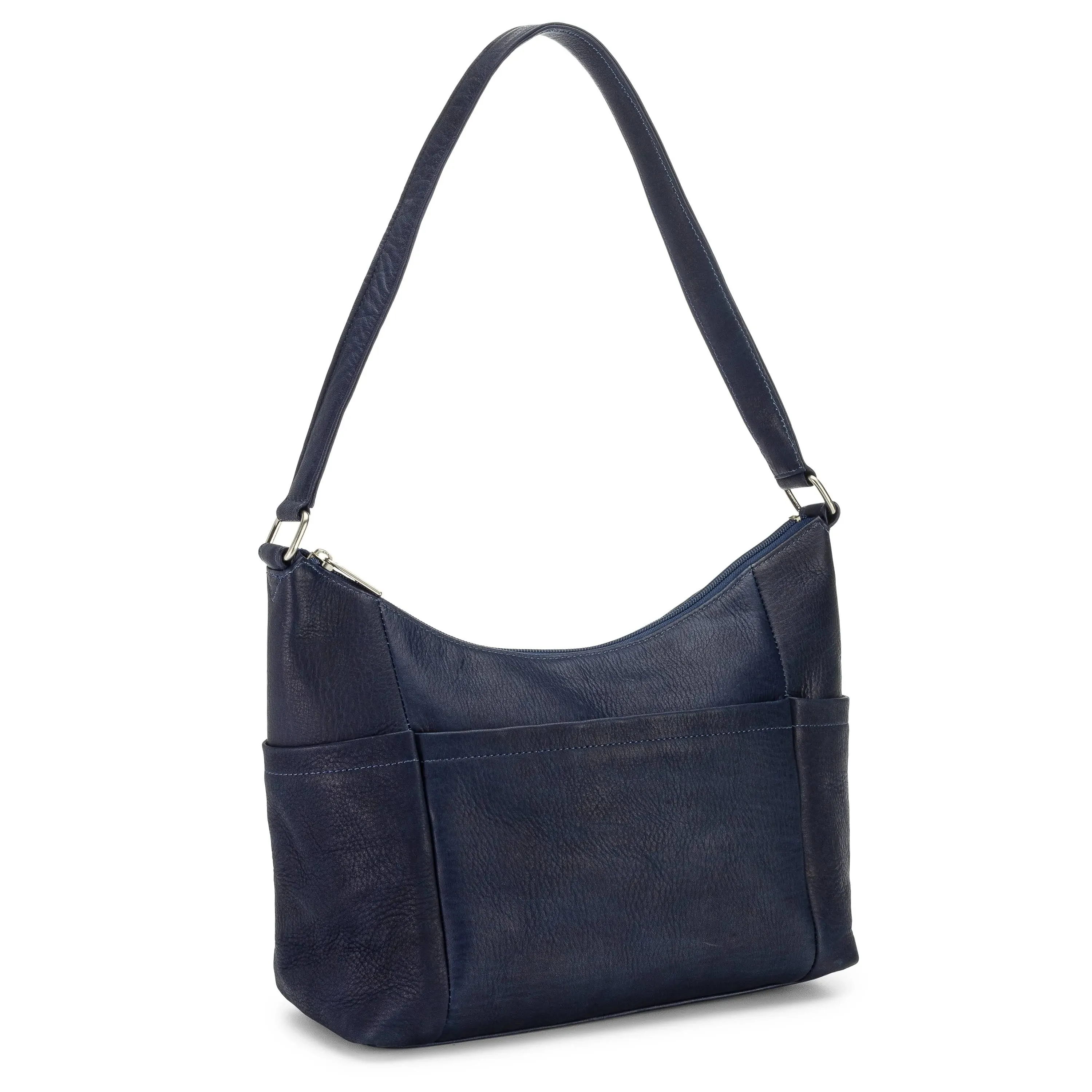 Le Donne Leather Cheyenne Hobo Shoulder Bag ,Navy