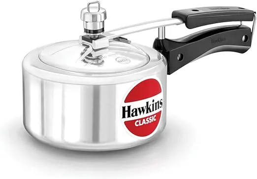 Hawkins Classic CL20 2-Liter New Improved Aluminum Pressure Cooker, Small, Silver