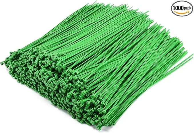 Zip Ties Pack of 1000-12&#039;&#039; Green Heavy Duty Cable Ties - 40lb Strength Self-L...