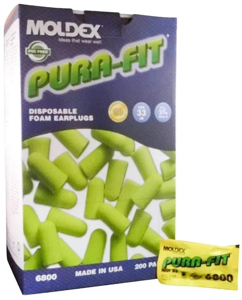 Moldex Pura Fit Foam Earplugs Uncorded 200