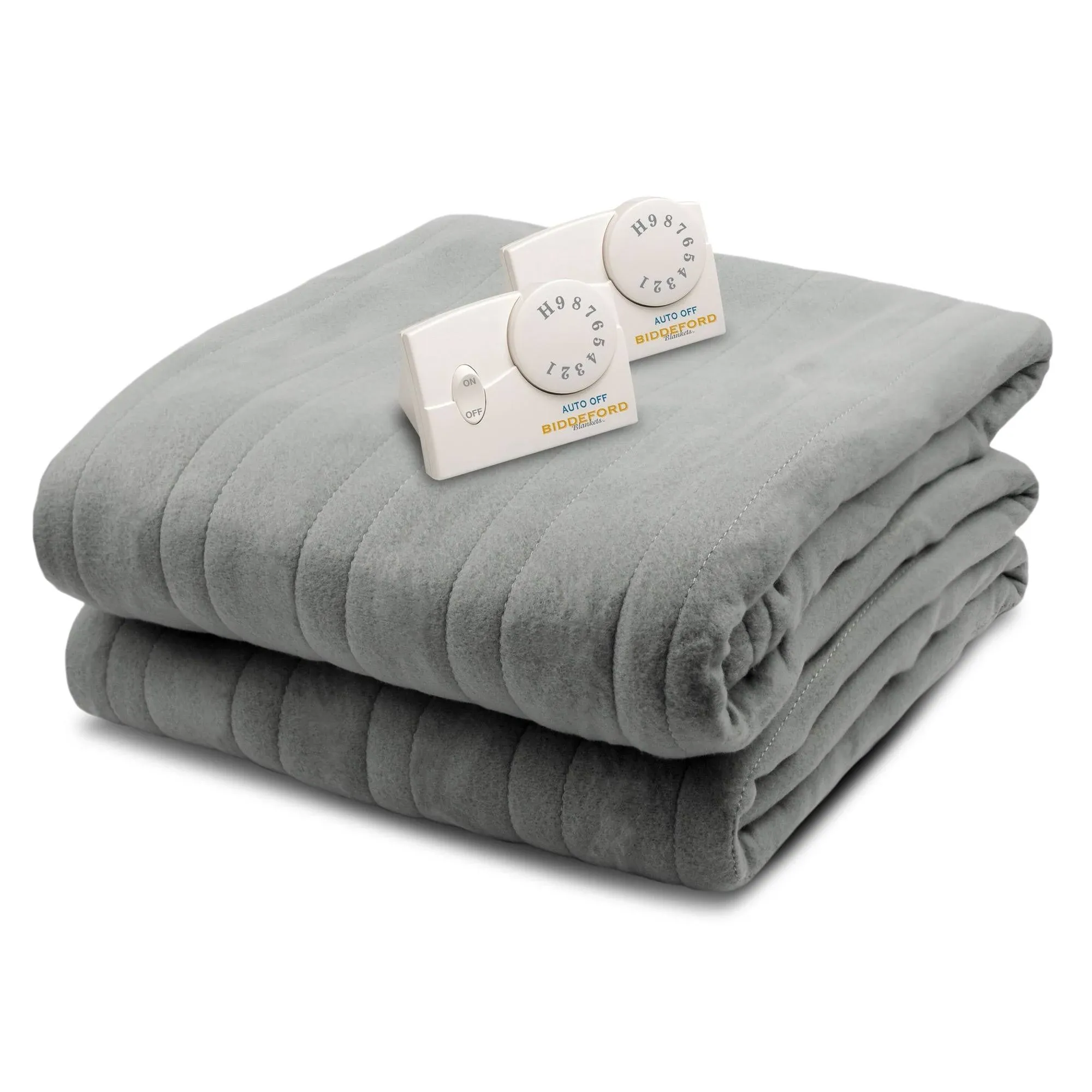 Biddeford Comfort Knit Heated Blanket King Grey