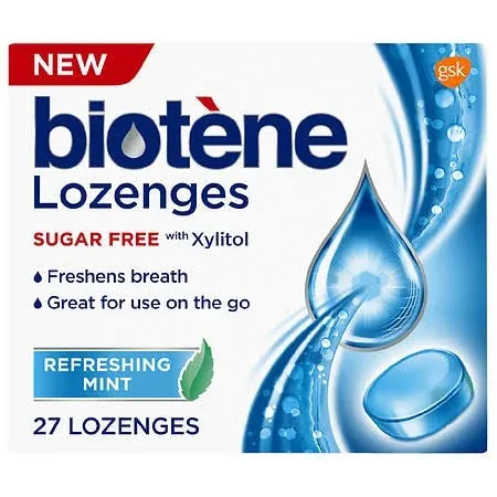 Biotene Dry Mouth Lozenges Refreshing Mint 27 Count