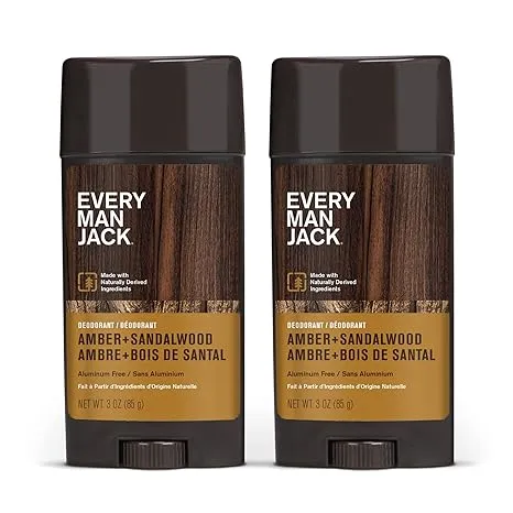 Every Man Jack Men's Amber + Sandalwood Deodorant