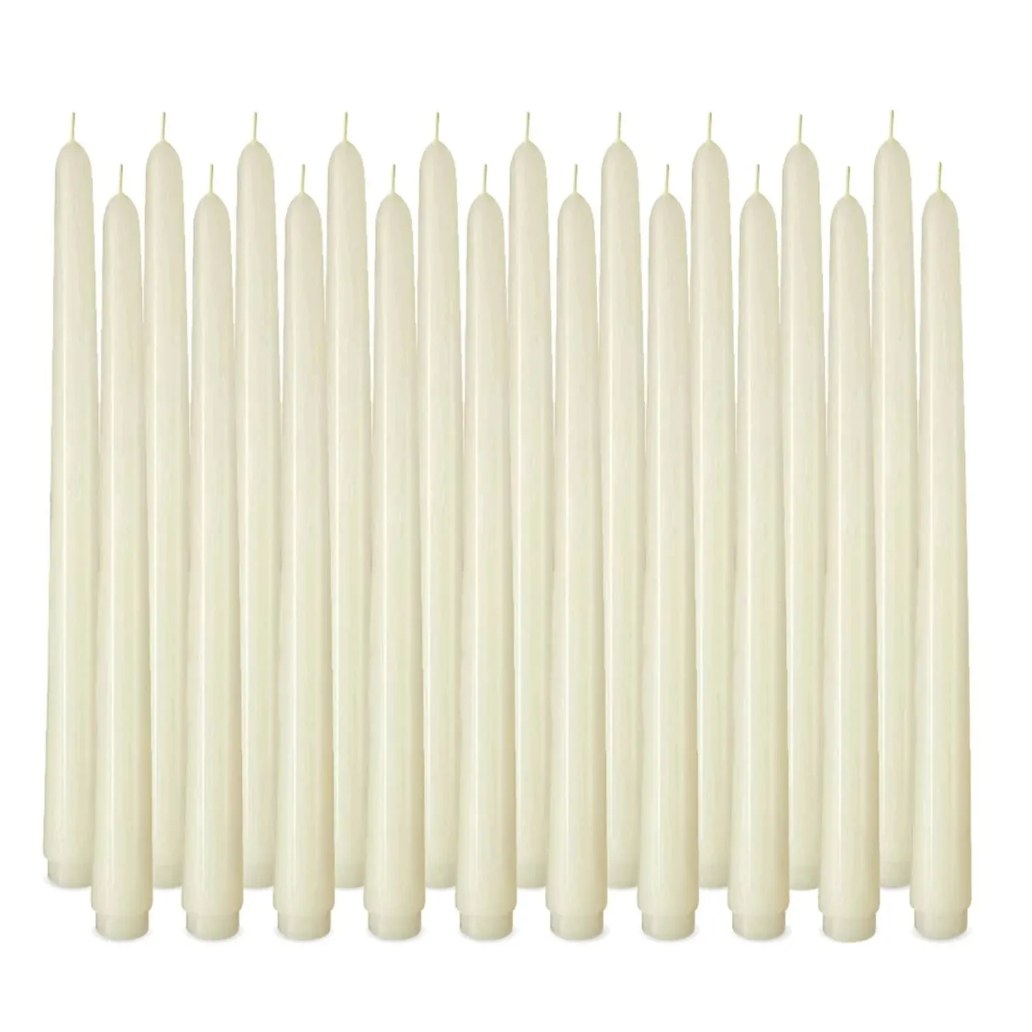 Arosky 20 Pack Ivory Taper Candles, 7-8 Hours Burn Time, Unscented, Smokeless and ...