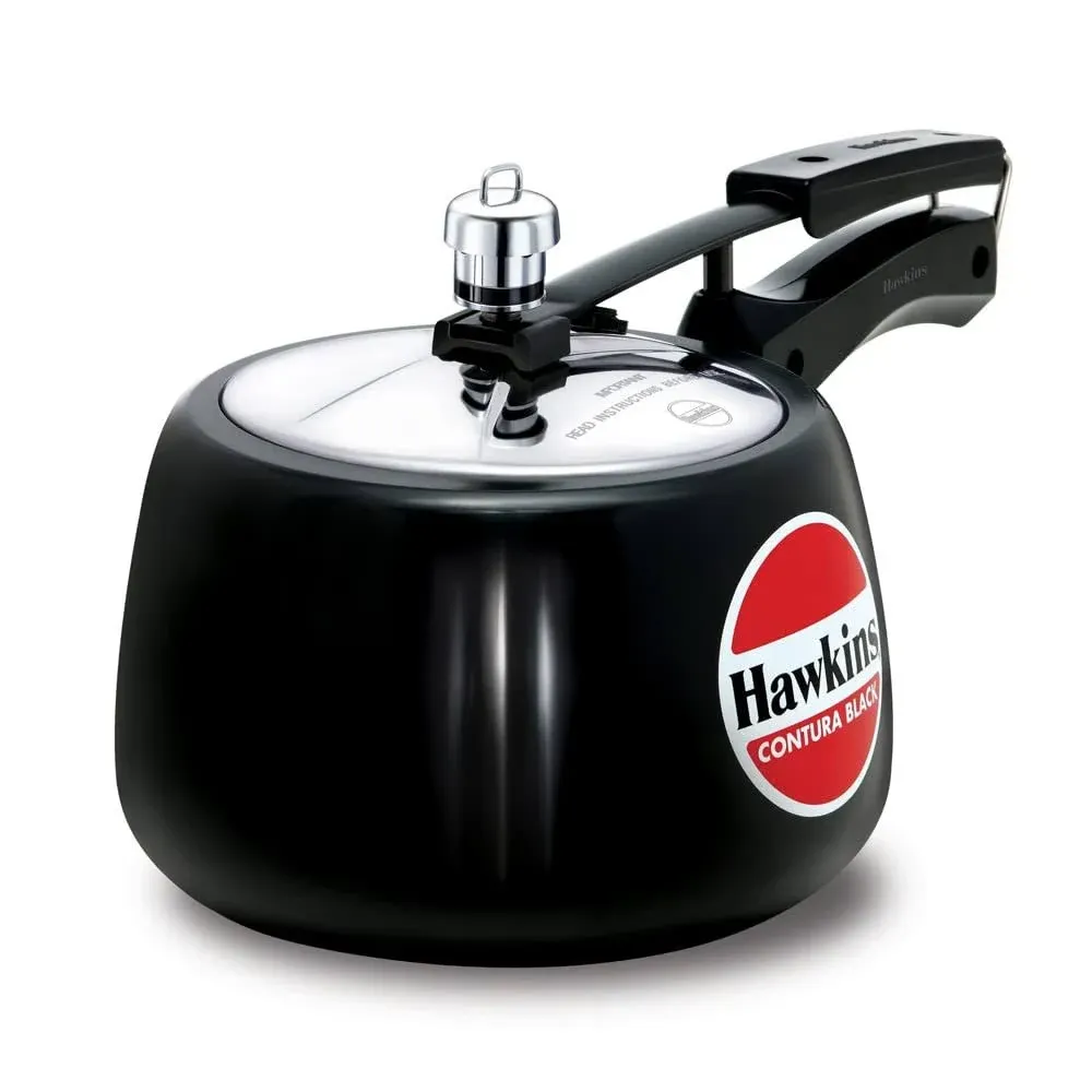 Hawkins CB30 Hard Anodised Pressure Cooker 3-Liter Contura Black