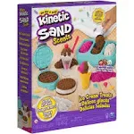 Kinetic Sand Scents, Ice Cream Treats Playset with 3 Colors of All-Natural Scented Play Sand and 6 Serving Tools, Sensory Toys for Kids Ages 3 and up