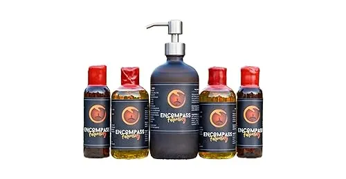 All Natural Encompass Oil, Body Oil, Hair Oil, Natural Skin Care, 8 oz (Plastic Bottle)