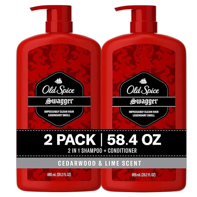 Old Spice Swagger 2-in-1 Shampoo and Conditioner Set for Men