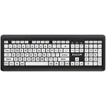 Magnus 325 | Wireless Large Print Full Size Computer Keyboard | High Contrast Black & White Keys | Soft Buttons | Ideal for Visually Impaired, Beginners and Seniors | Plug & Play