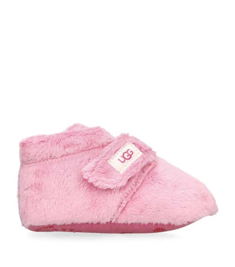 Shop Ugg Baby Bixbee Booties And Lovey Blanket Gift Set Pin In Pink