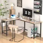 66 Inch L-Shaped Computer Desk with CPU Stand/Pc Laptop Study Writing Table for