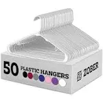 ZOBER Clothes Hangers Plastic Hangers for Shirts, Dresses, and Pants