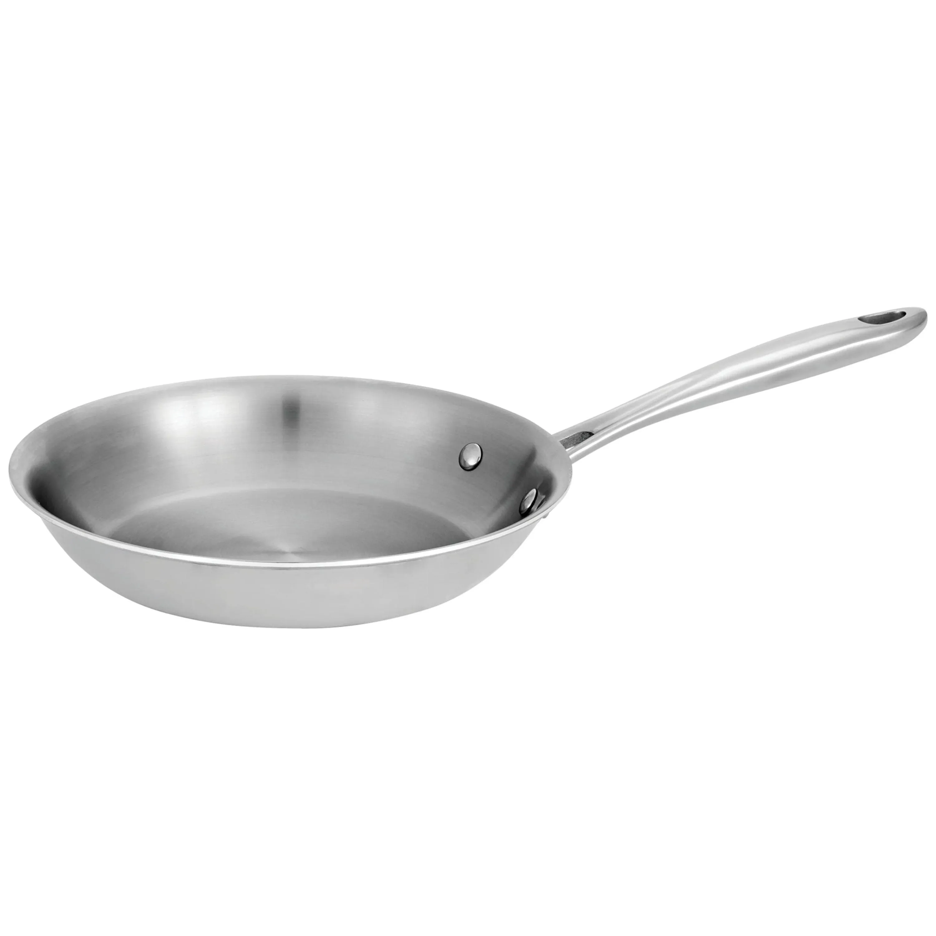 Tri-Ply Clad 8 in Stainless Steel Fry Pan, Durable and Even Heating New