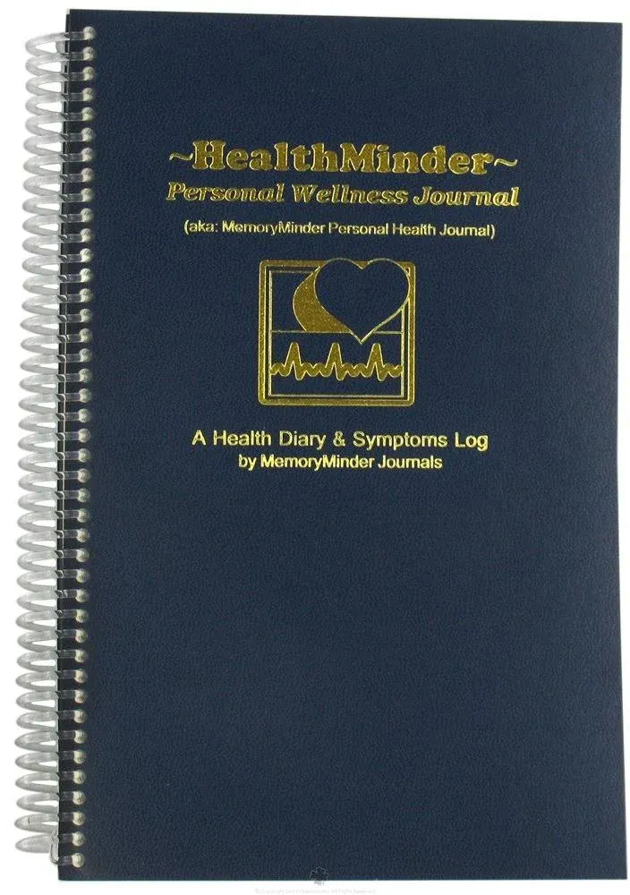 HealthMinder Personal Wellness Journal: Health Diary and Symptoms Log [Book]