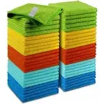 AIDEA Microfiber Cleaning Cloths-50PK, Softer Highly Absorbent, Lint Free Streak Free for House, Kitchen, Car, Window Gifts(12in.x16in.)