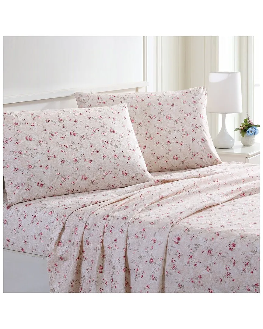 Modern Threads Printed 4 Piece Sheet Set, Kashmir Rose, Queen