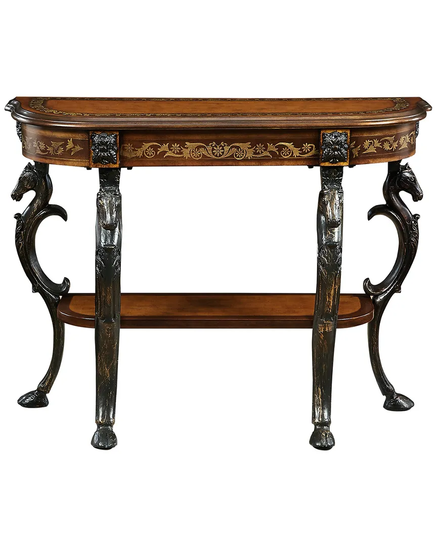 Bailey Floral Demilune Console Table