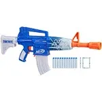 Nerf Fortnite Blue Shock Dart Blaster, 10 Dart Clip, 10 Elite Nerf Darts, Unlock Code, Ages 8+