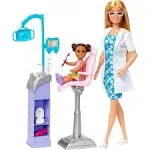 Barbie Careers Playset, Teacher Set with Brunette Fashion Doll, 1 Blonde Toddler Small Doll, Furniture & Accessories