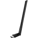 TP-Link AC600 USB WiFi Adapter for PC (Archer T2U Plus)- Wireless Network Adapter for Desktop with 2.4GHz, 5GHz High Gain Dual Band 5dBi Antenna, Supports Win11/10/8.1/8/7/XP, Mac OS 10.9-10.14