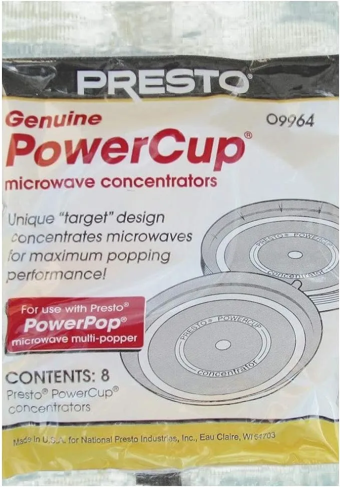 Presto 09964 Microwave Power Pop Powercup Popcorn Concentrator Cup - 32 Pack