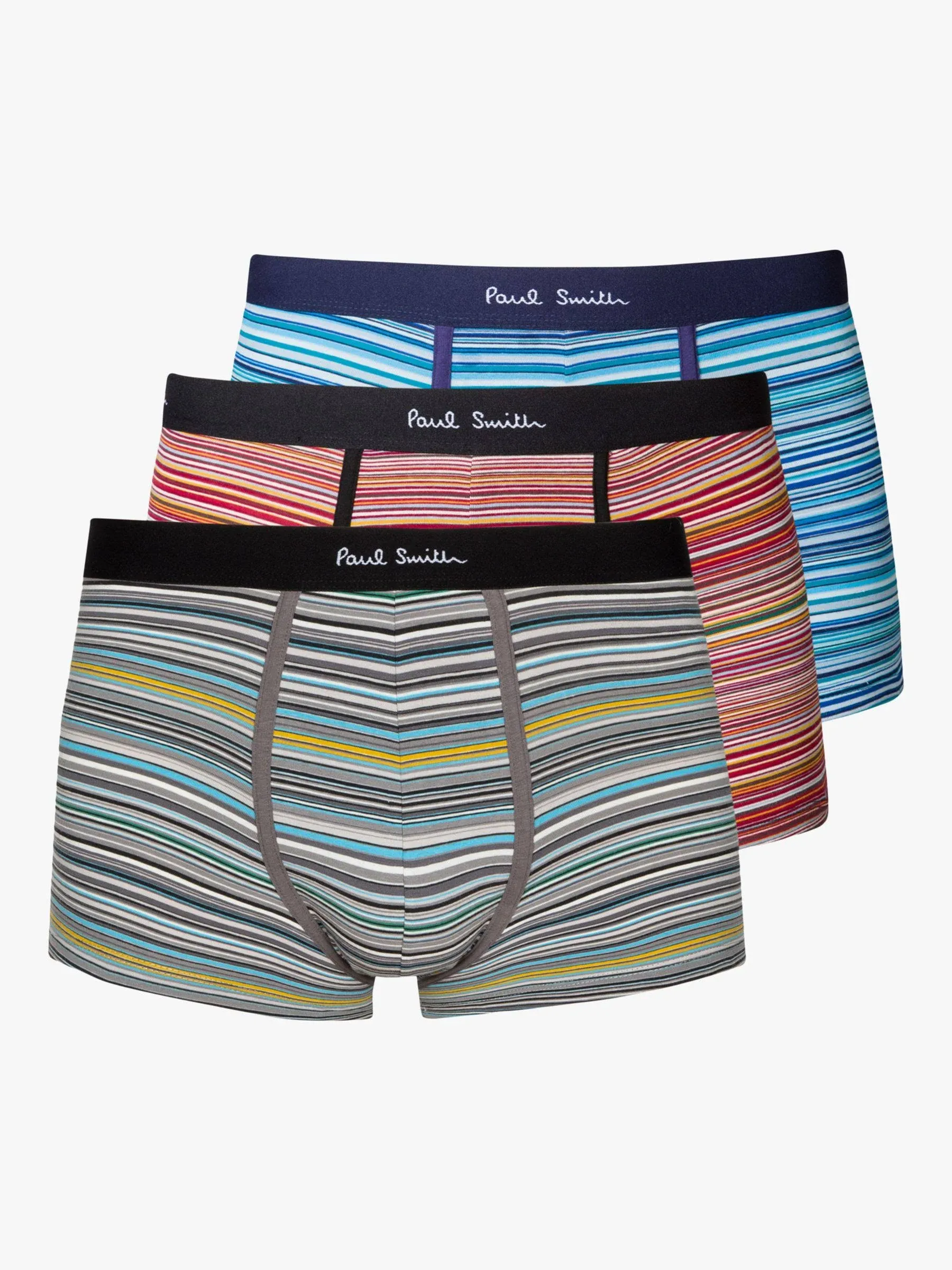 'Signature Stripe' Long Boxer Briefs Three Pack - Multi