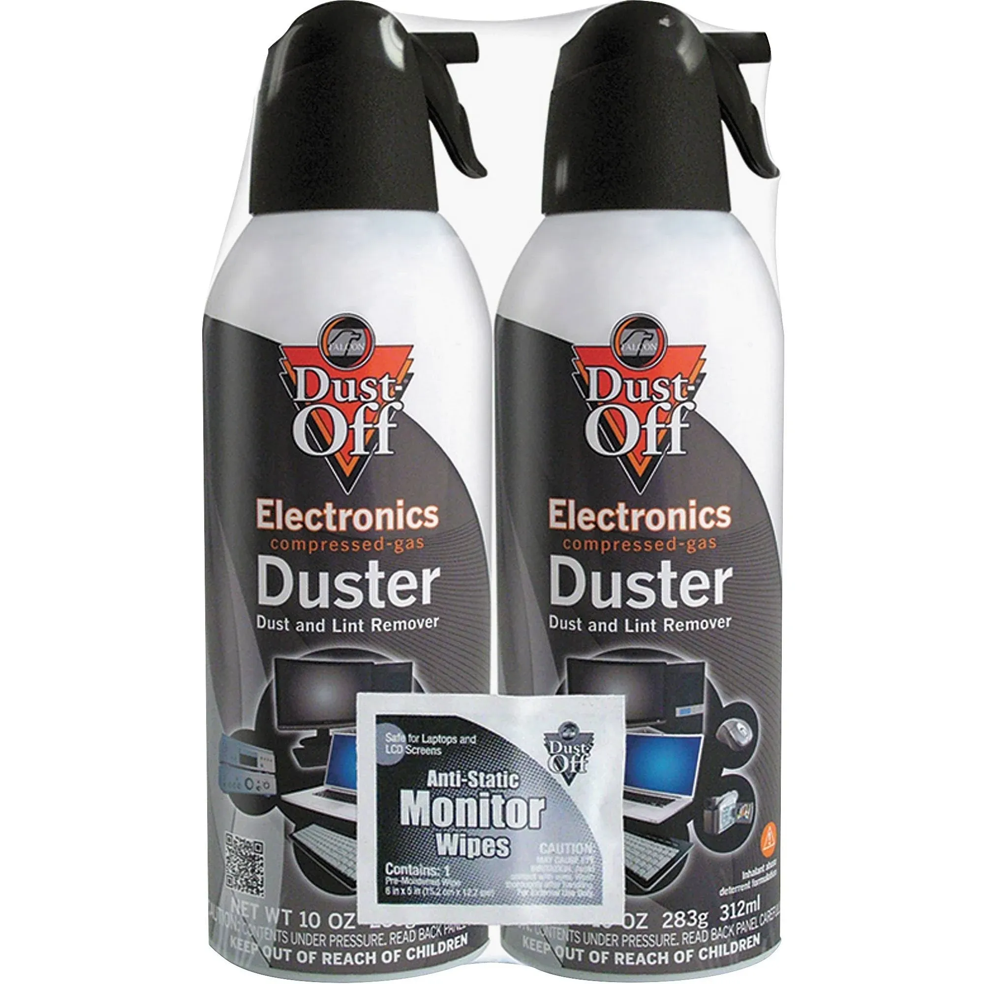 Dust-Off Disposable Compressed Gas Duster 2 10oz Cans/Pack