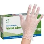 Comfy Package Clear Powder Free Vinyl Disposable Plastic Gloves [200 Pack]