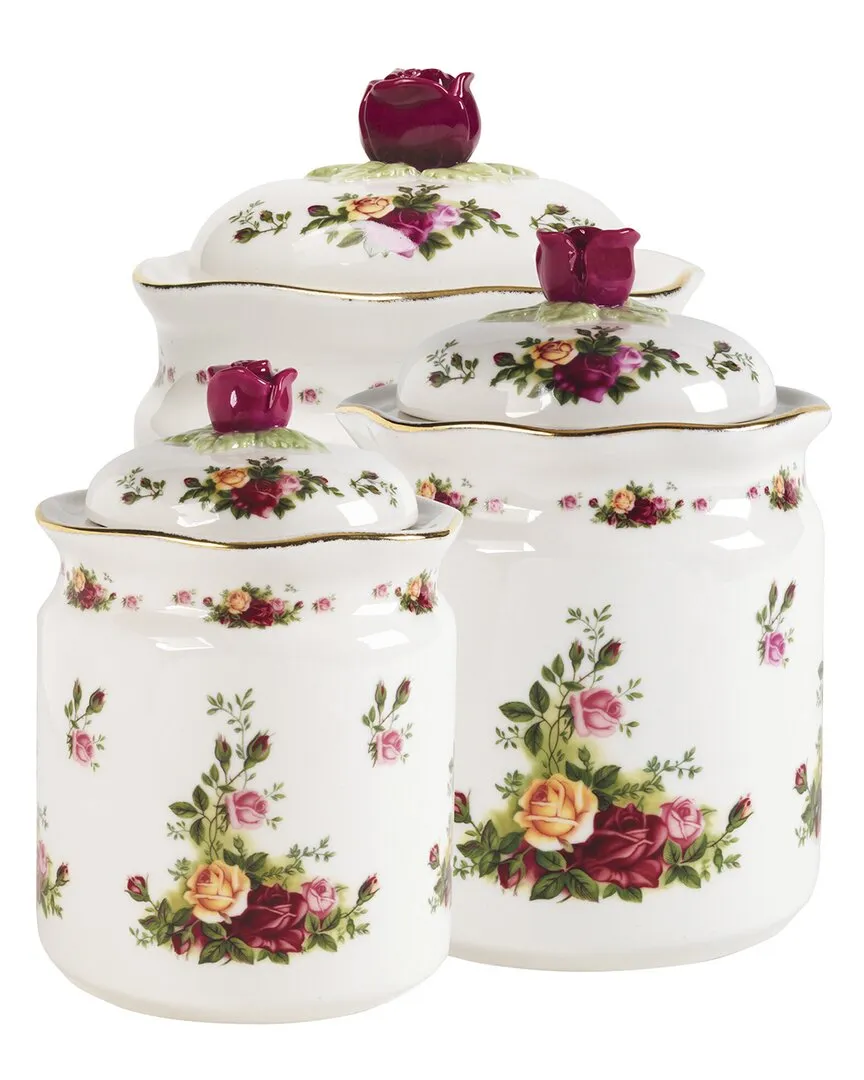 "old Country Roses" Canisters, Set Of 3