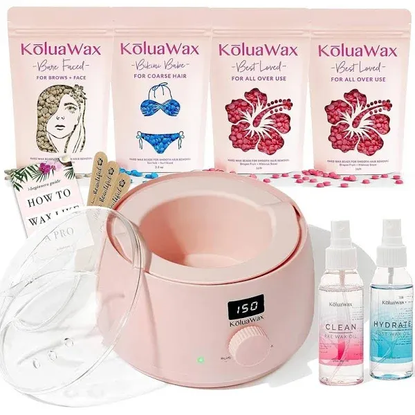 Waxing Kit Digital Wax Warmer Hair Removal with Hard Wax Beans. KoluaWax Mach...