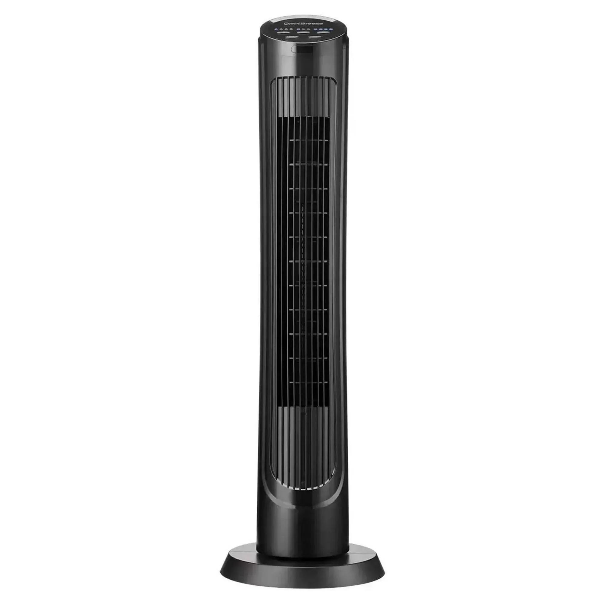 Omnibreeze Digital Electric Tower Fan, Inner Oscillation with Remote Control, LED Display, Standing Bladeless Floor Fans Cooling and Quite Indoor