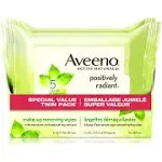 Aveeno Positively Radiant Makeup Removing Wipes, 25 Count(Pack of 2)